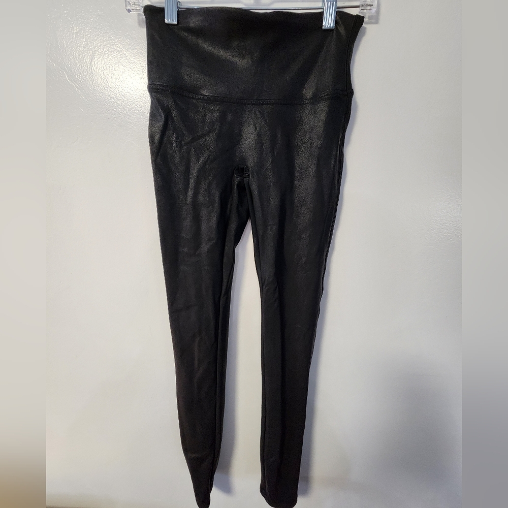 Spanx Black Faux Leather Leggings